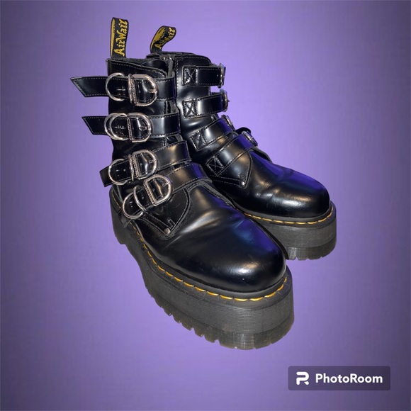 Rare Dr.martens Jadon Max HDW/Hardware leather platform boots - Picture 7 of 12